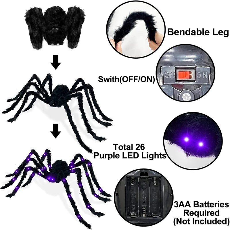 LED Purple Light Spider