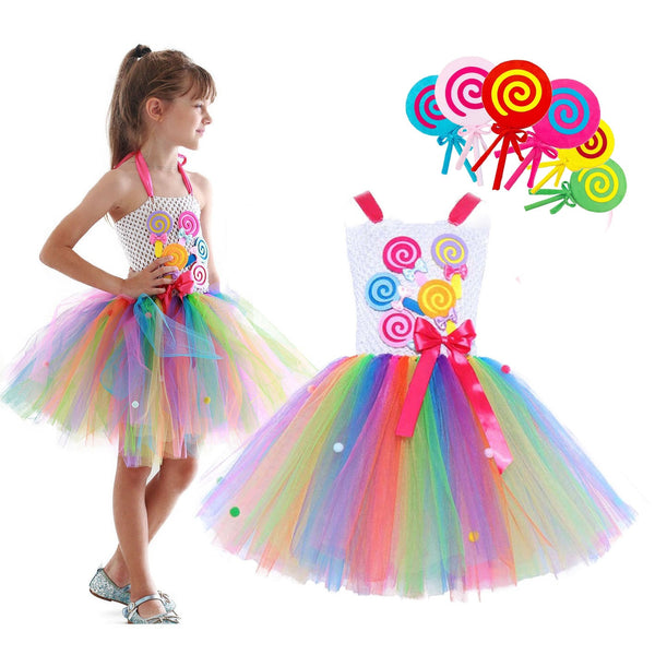 Candy Girl Tutu Costume w/Lollipop